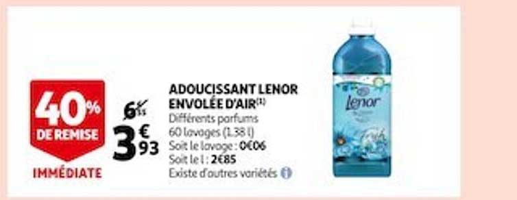 adoucissant lenor envolée d'air