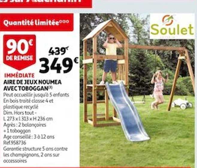 aire de jeux noumea avec toboggan soulet