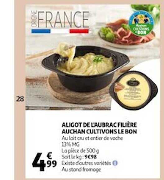 aligot de l'aubrac filière auchan cultivons le bon