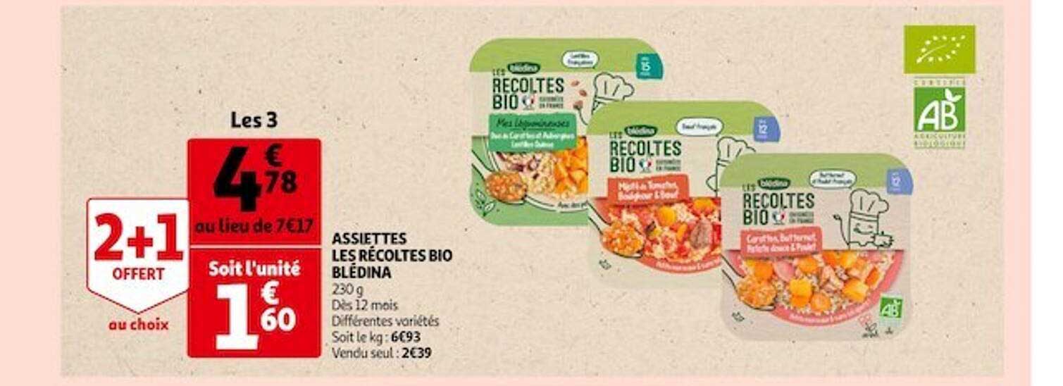 assiettes les récoltes bio blédina