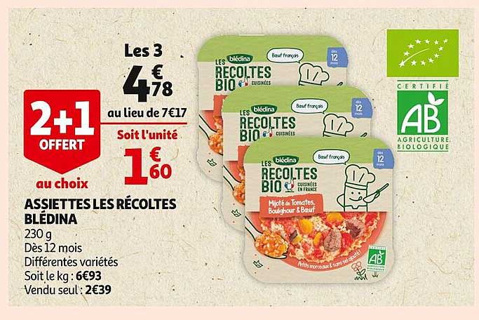 assiettes les récoltes blédina