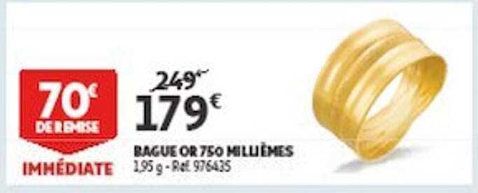 bague or 750 millièmes