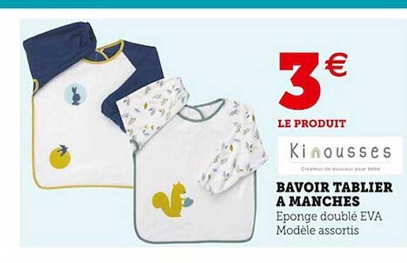 bavoir tablier à manches kinousses
