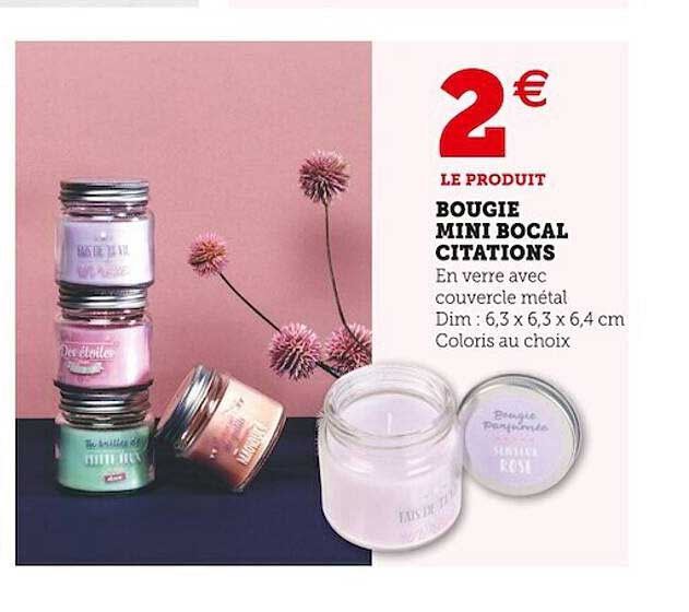 bougie mini bocal citations