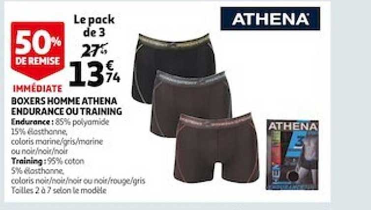 Boxers Homme Athena Endurance Ou Training