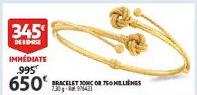 bracelet jonc or 750 millièmes