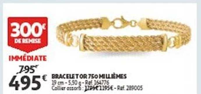 bracelet or 750 millièmes