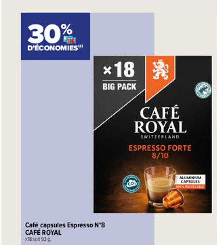 café capsules espresso n°8 café royal