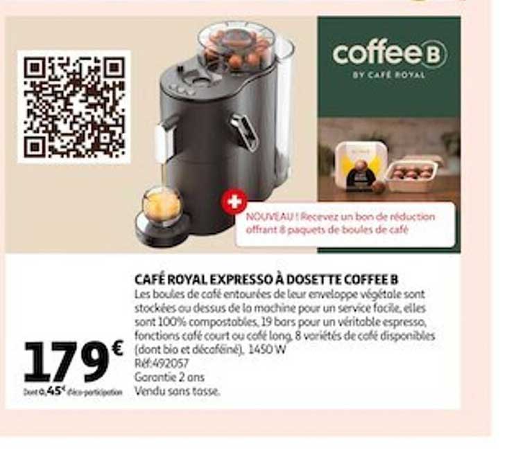 café royal expresso à dosette coffee b