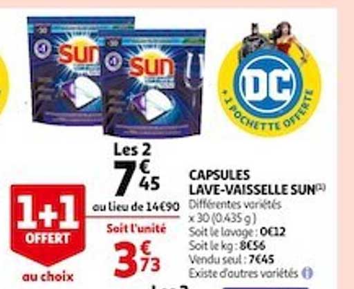 capsules lave-vaisselle sun