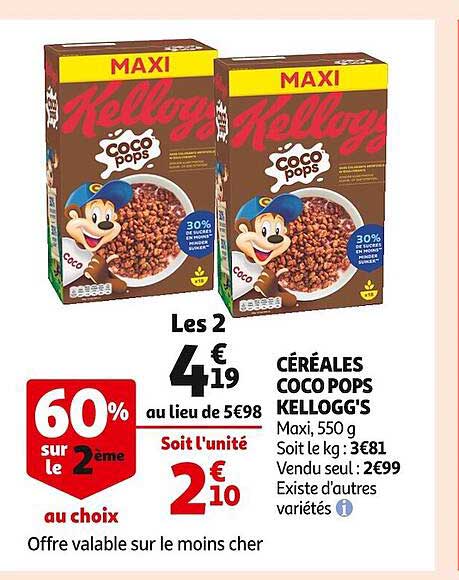 céréales coco pops kellogg's