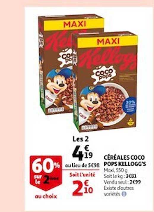 céréales coco pops kellogg's