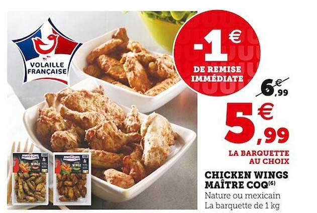 chicken wings maître coq