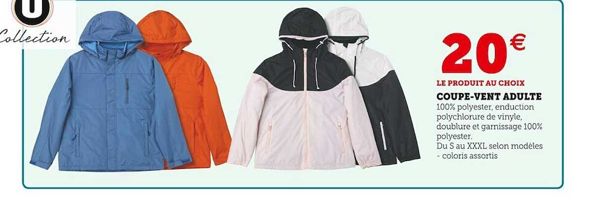 coupe-vent adulte u collection