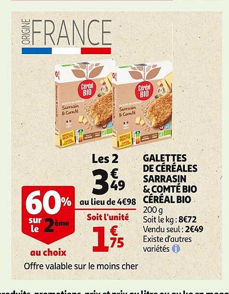 Galettes De Céréales Sarrasin & Compé Bio Céréal Bio