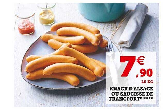 knack d'alsace ou saucisse de francfort