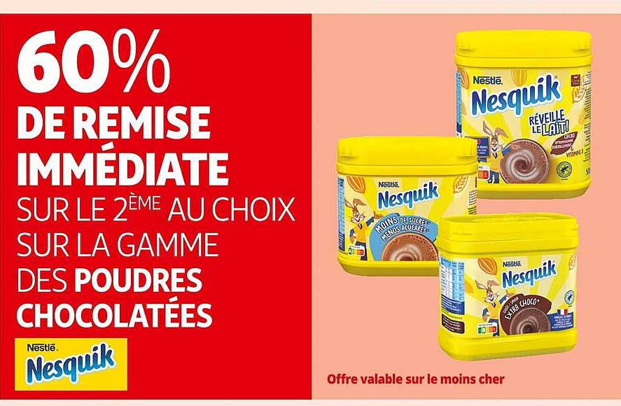 la gamme des poudres chocolatées