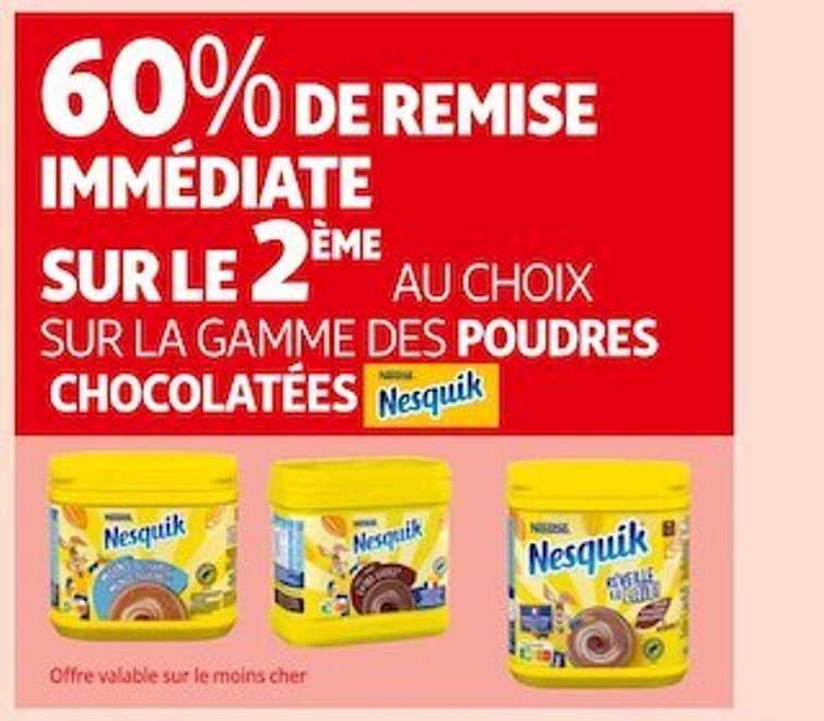 la gamme des poudres chocolatées nesquik