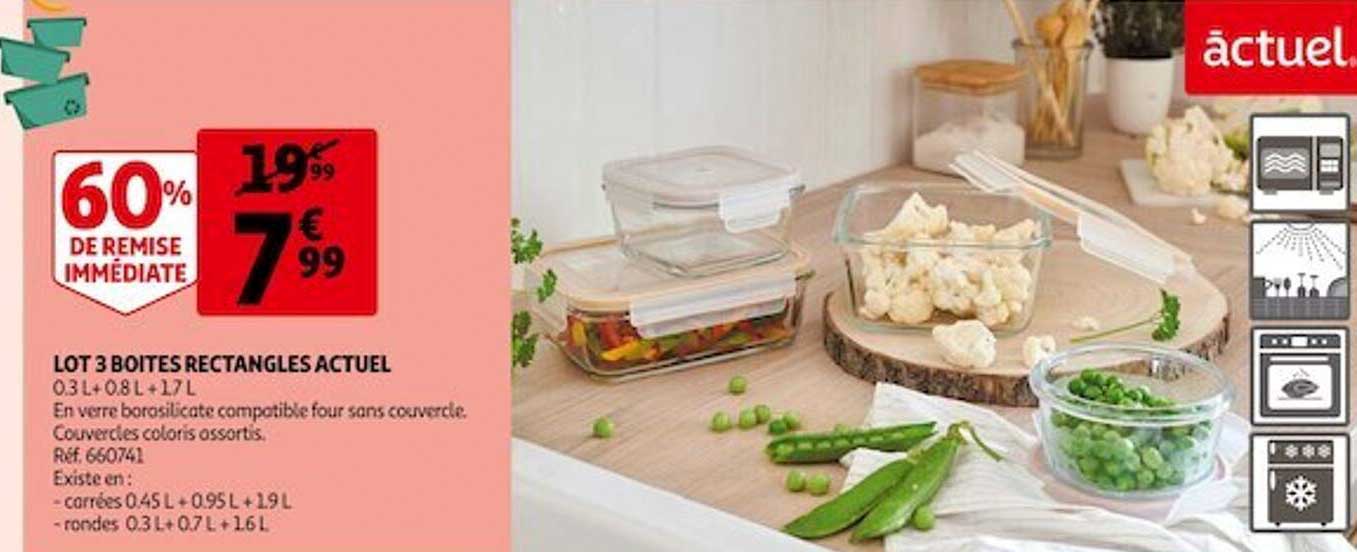 lot 3 boîtes rectangles actuel