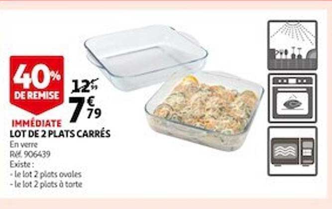 Lot De 2 Plats Carrés