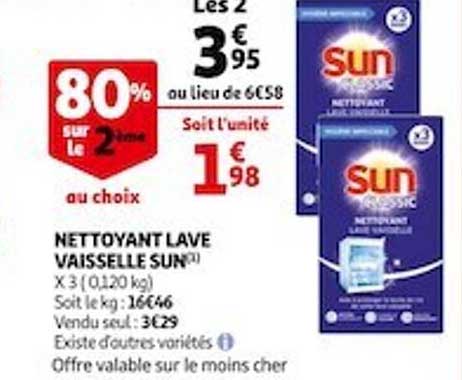 nettoyant lave vaisselle sun