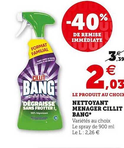 nettoyant ménager cillit bang