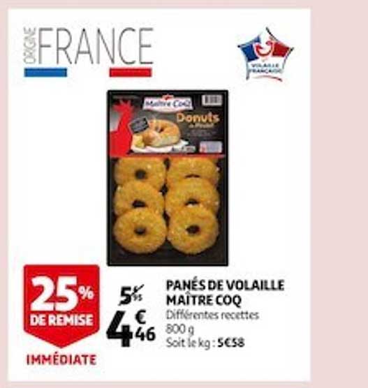 panés de volaille maître coq