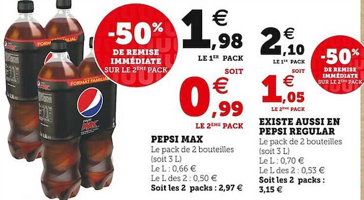 pepsi max existe aussi en pepsi regular