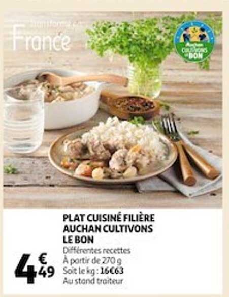 plat cuisiné filière auchan cultivons le bon