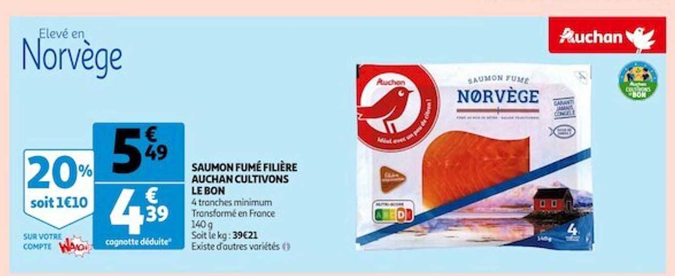 saumon fumé filière auchan cultivons le bon