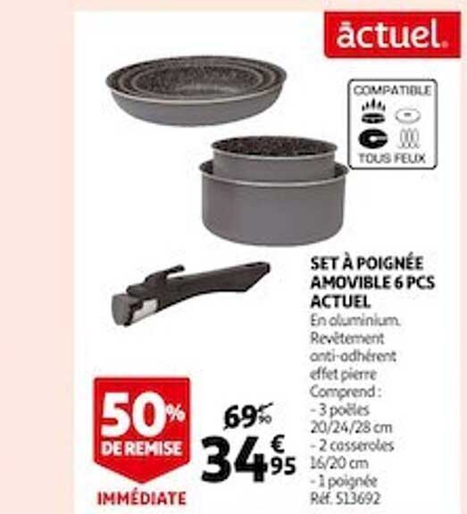 set à poignée amovible 6 pcs actuel
