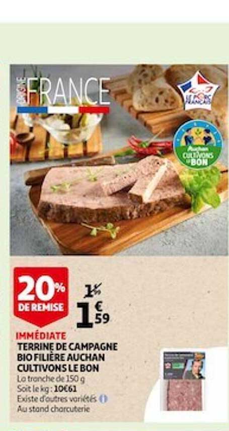 terrine de campagne bio filière auchan cultivons le bon