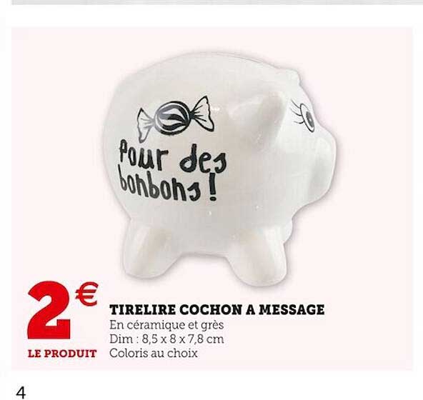 tirelire cochon à message