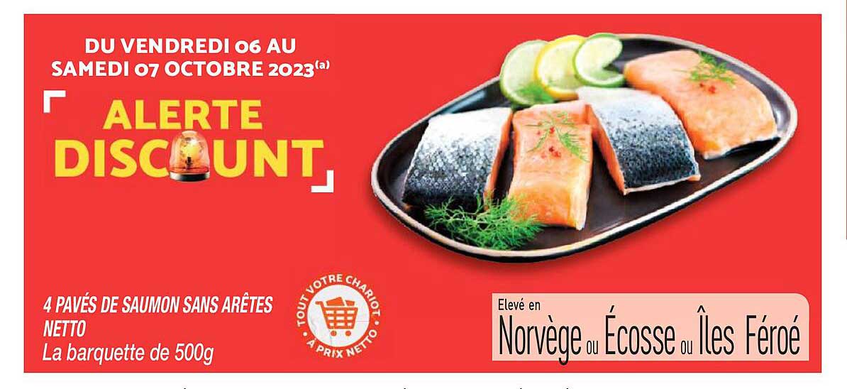 4 pavés de saumon sans arêtes netto