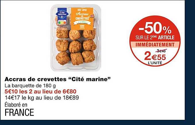 accras de crevettes "cité marine"