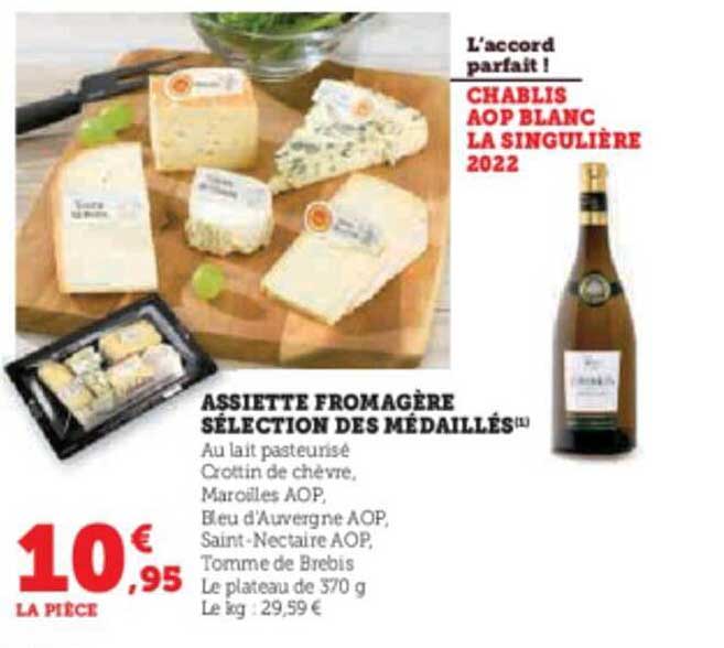 assiette fromagère sélection des médaillés