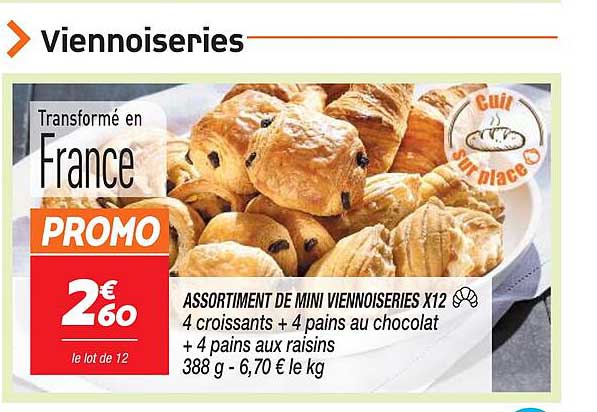 Assortiment De Mini Viennoiseries X12