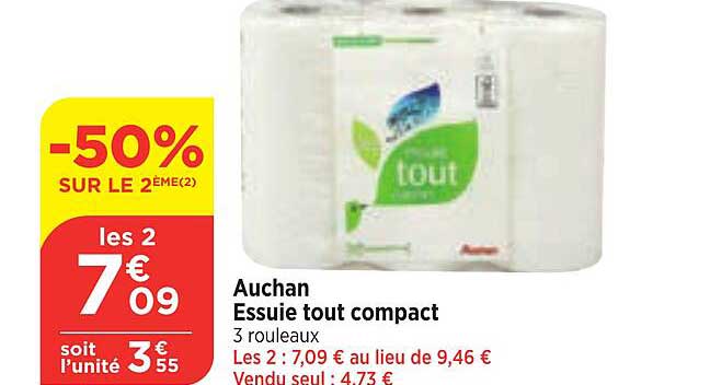 auchan essuie tout compact