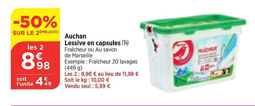 Auchan Lessive En Capsules
