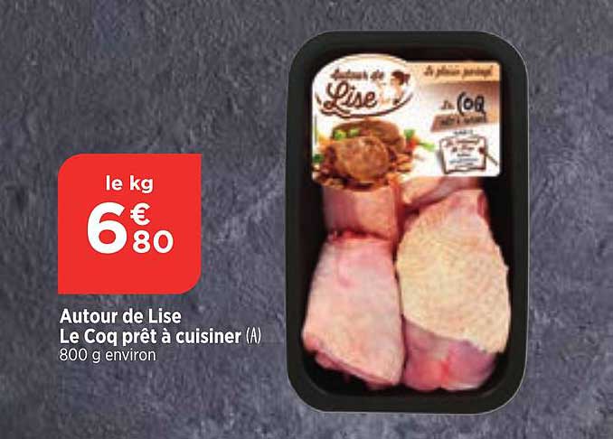 autour de lise le coq prêt à cuisiner