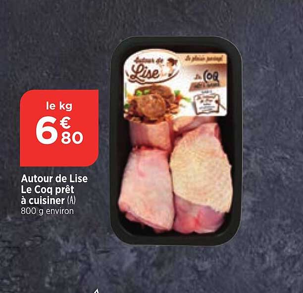 autour de lise le coq prêt à cuisiner