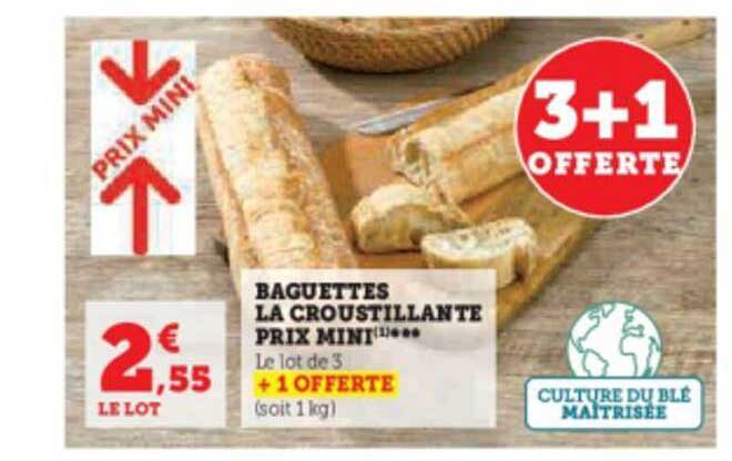 baguettes la croustillante prix mini