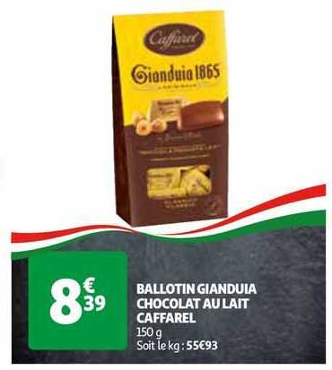 ballotin gianduia chocolat au lait caffarel