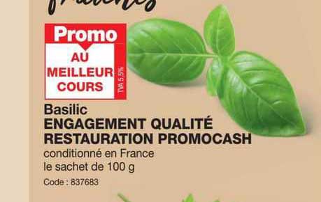 basilic engagement qualité restauration promocash