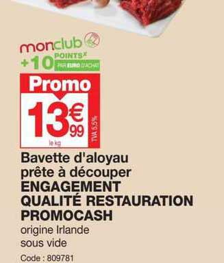 bavette d'aloyau prête à découper engagement qualité restauration promocash