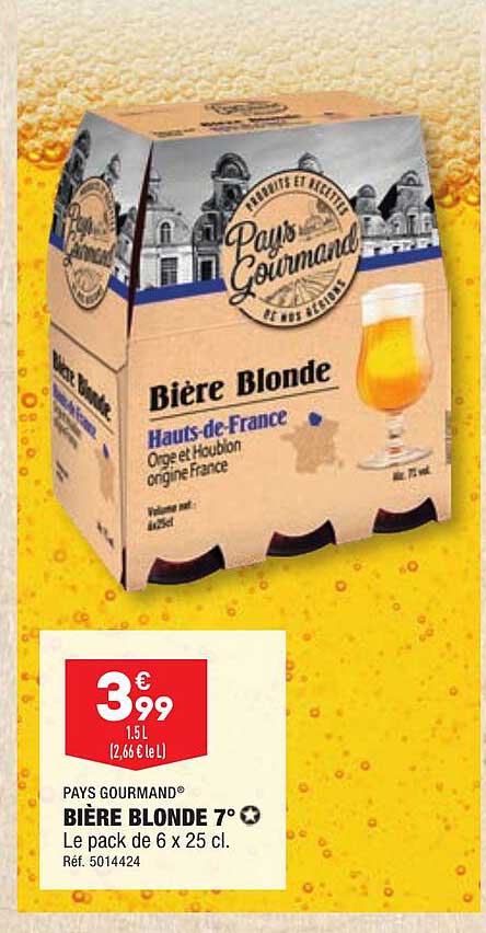 bière blonde 7° pays gourmand