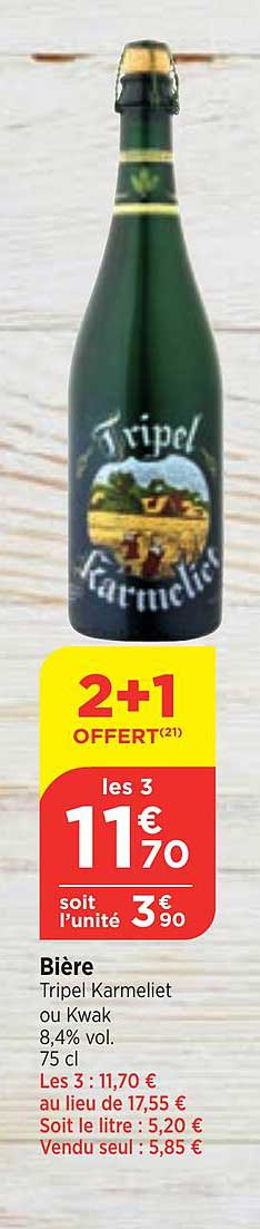 Bière Tripel Karmelet Ou Kwak