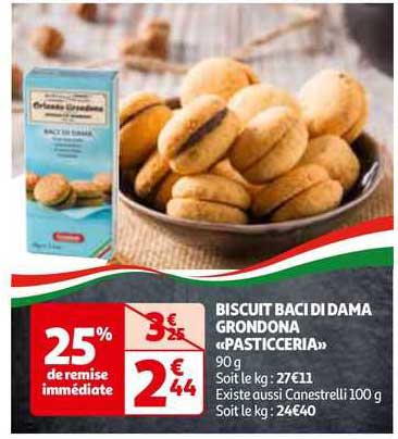 biscuit baci di dama grondona pasticceria