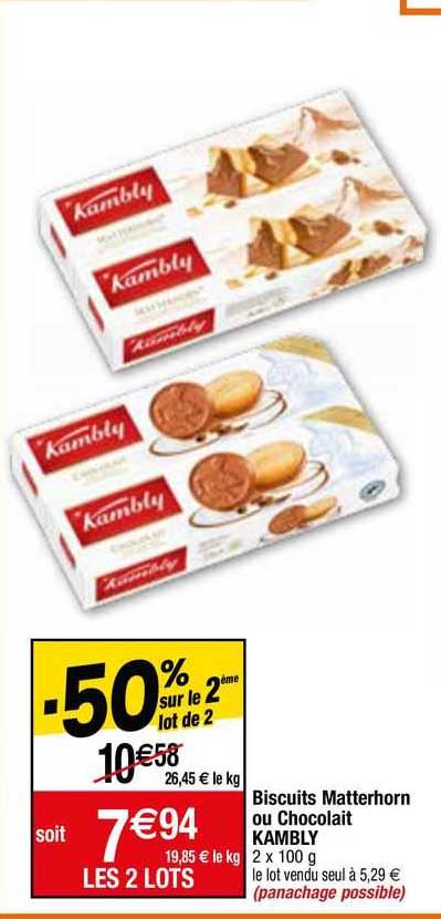 Biscuits Matterhorn Ou Chocolait Kambly