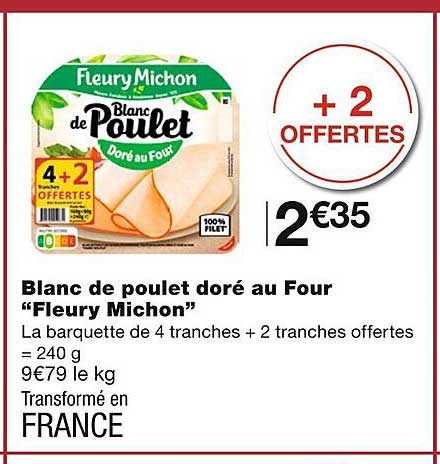 blanc de poulet doré au four "fleury michon"